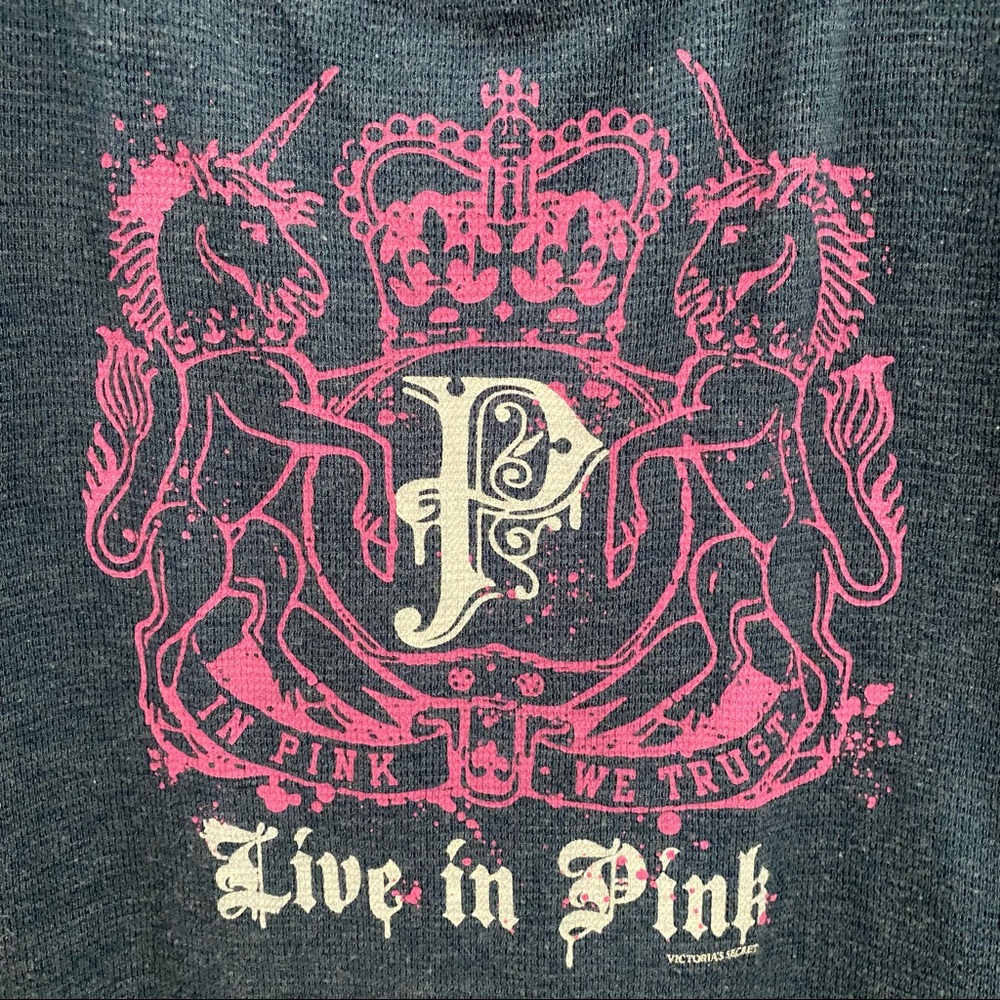 Victoria’s Secret PINK Unicorn Sleep Tank Vintage Y2K - Picture 3 of 6